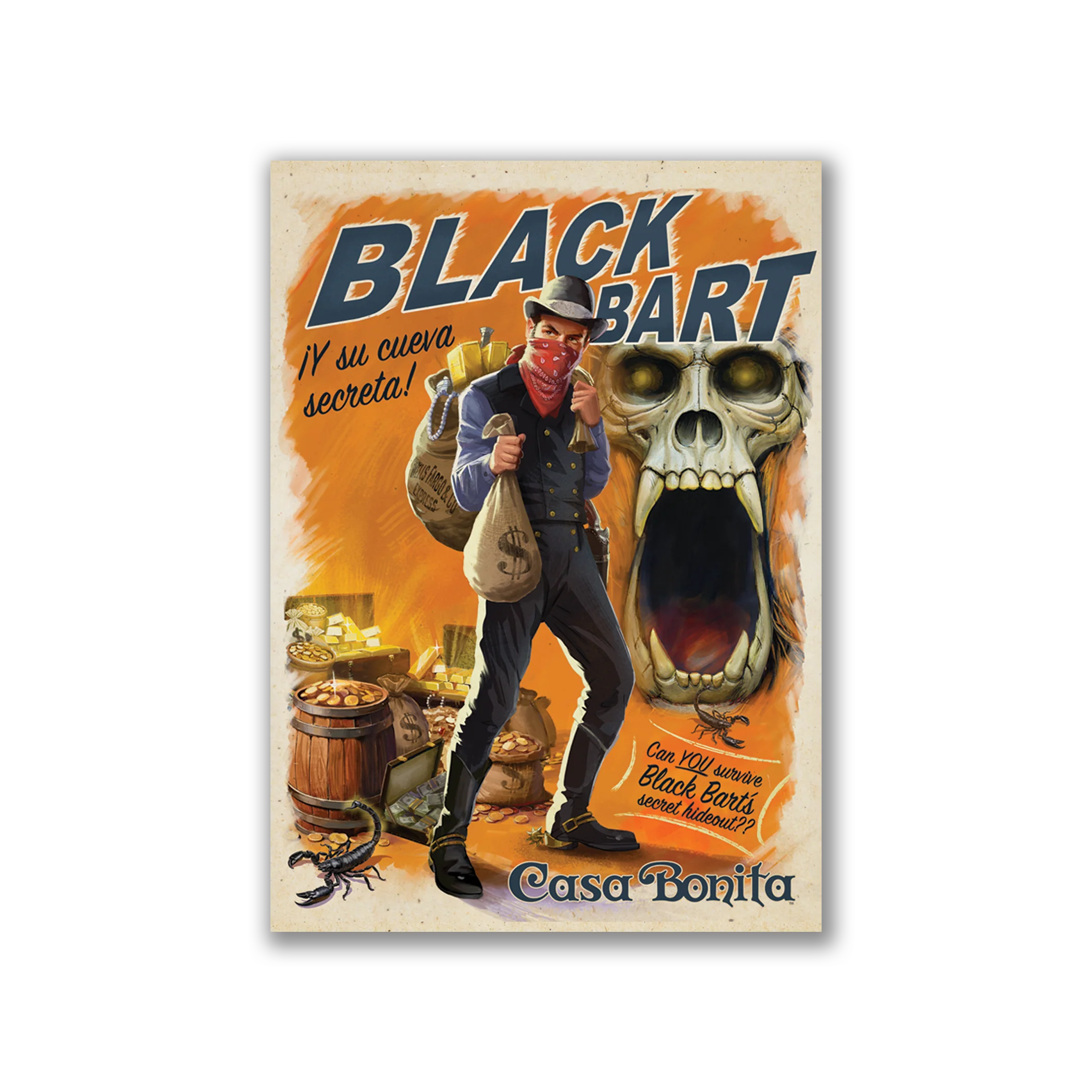 Casa Bonita Black Bart's Treasure Sticker