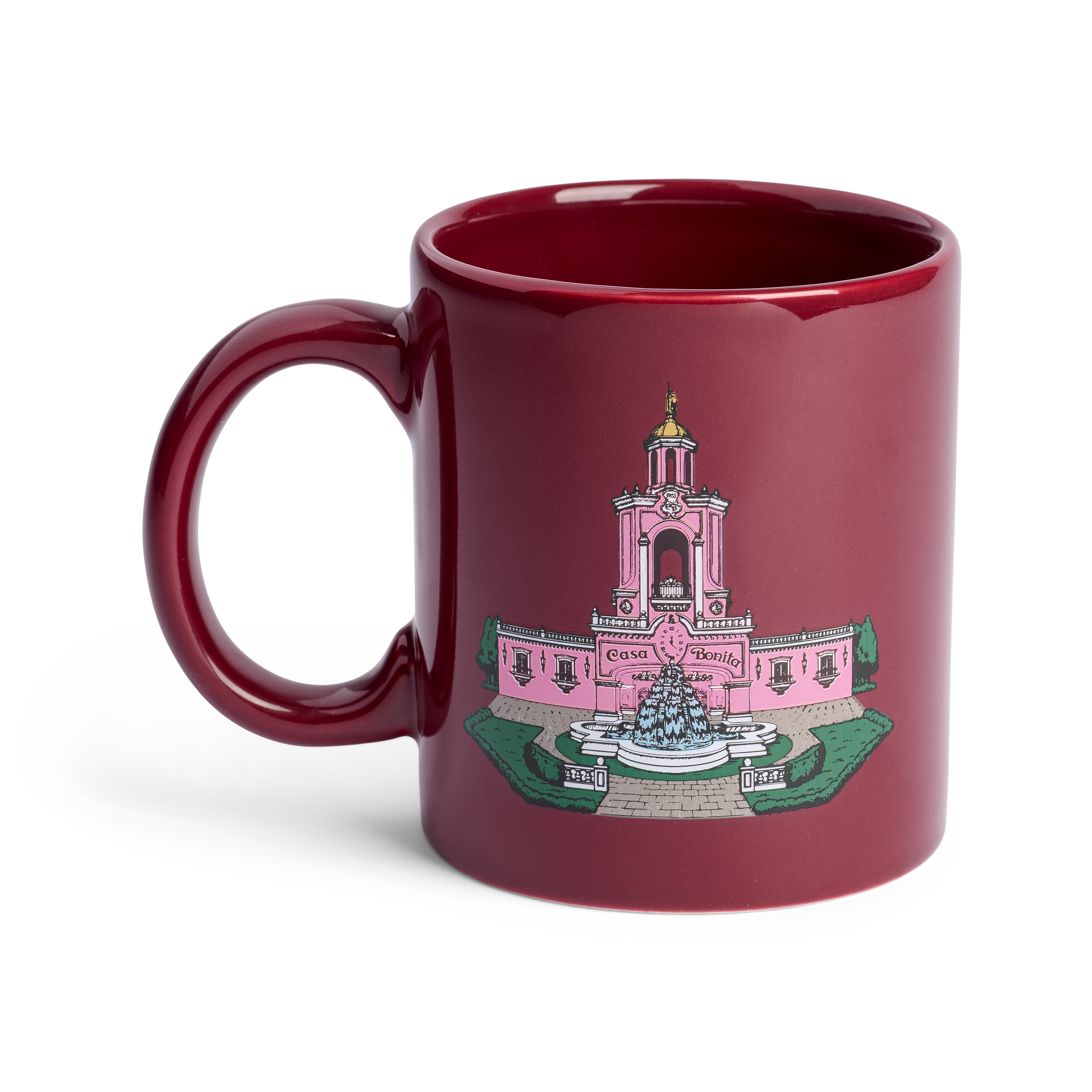 Casa Bonita Burgundy Landmark Tower C-Handle Mug