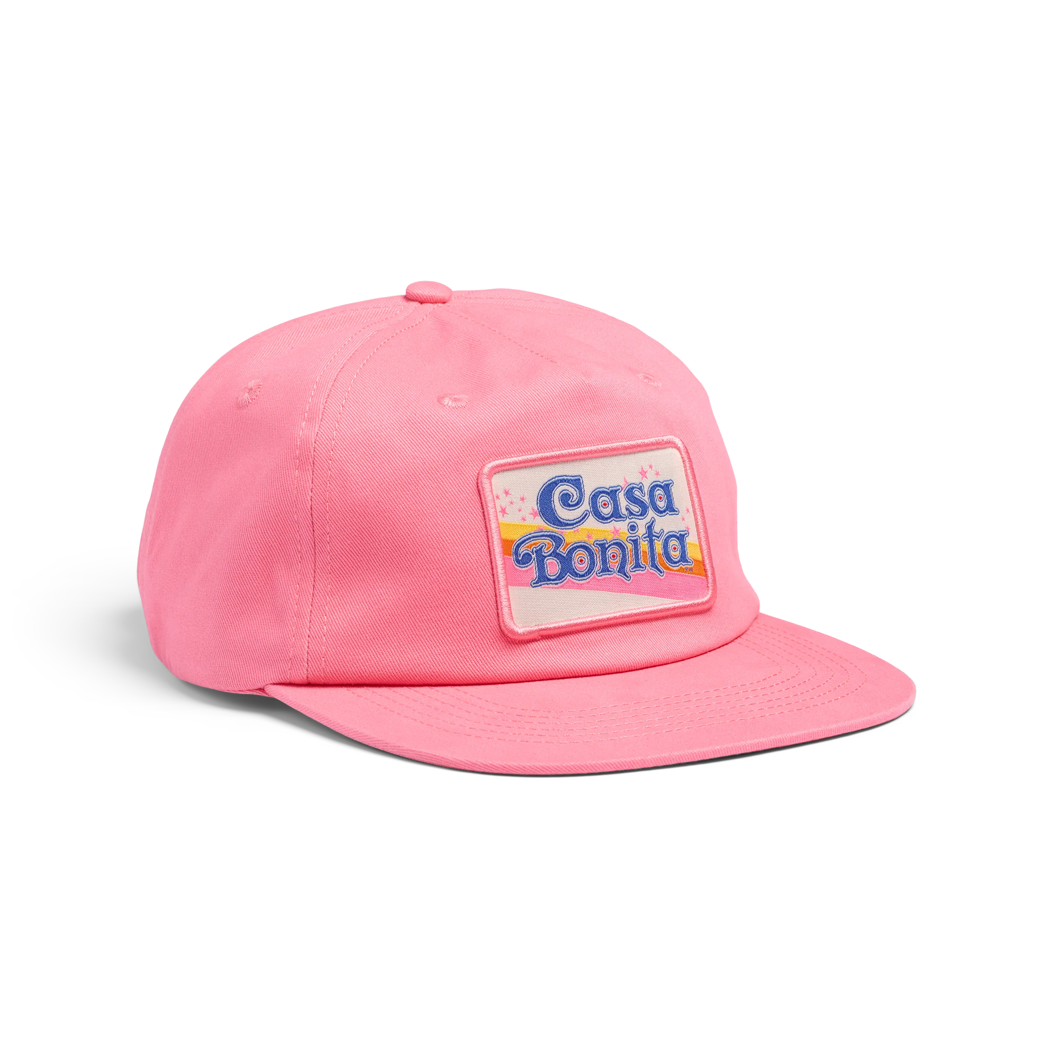 Casa Bonita Pink Badge Flat Brim Hat