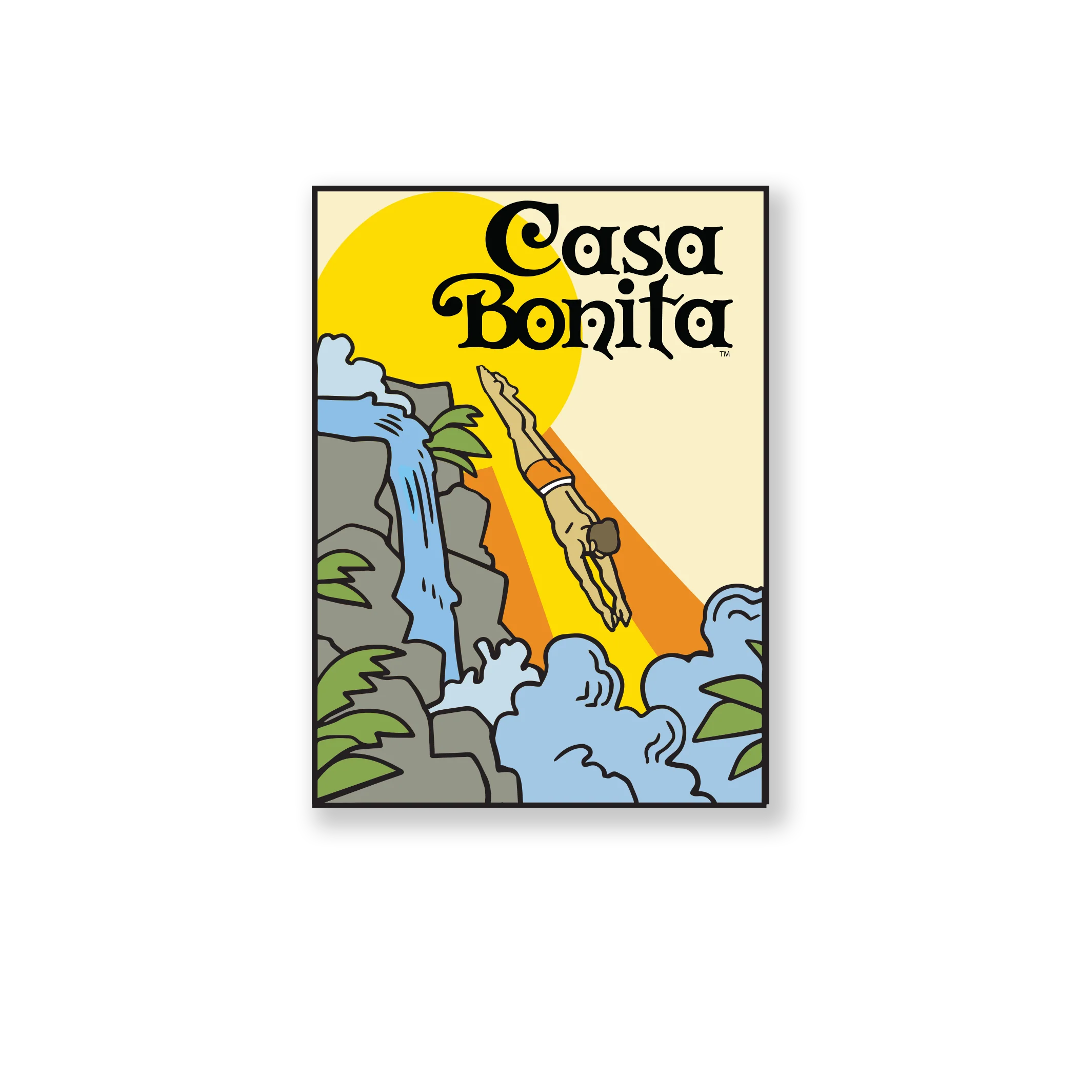 Casa Bonita Retro Diver Sticker