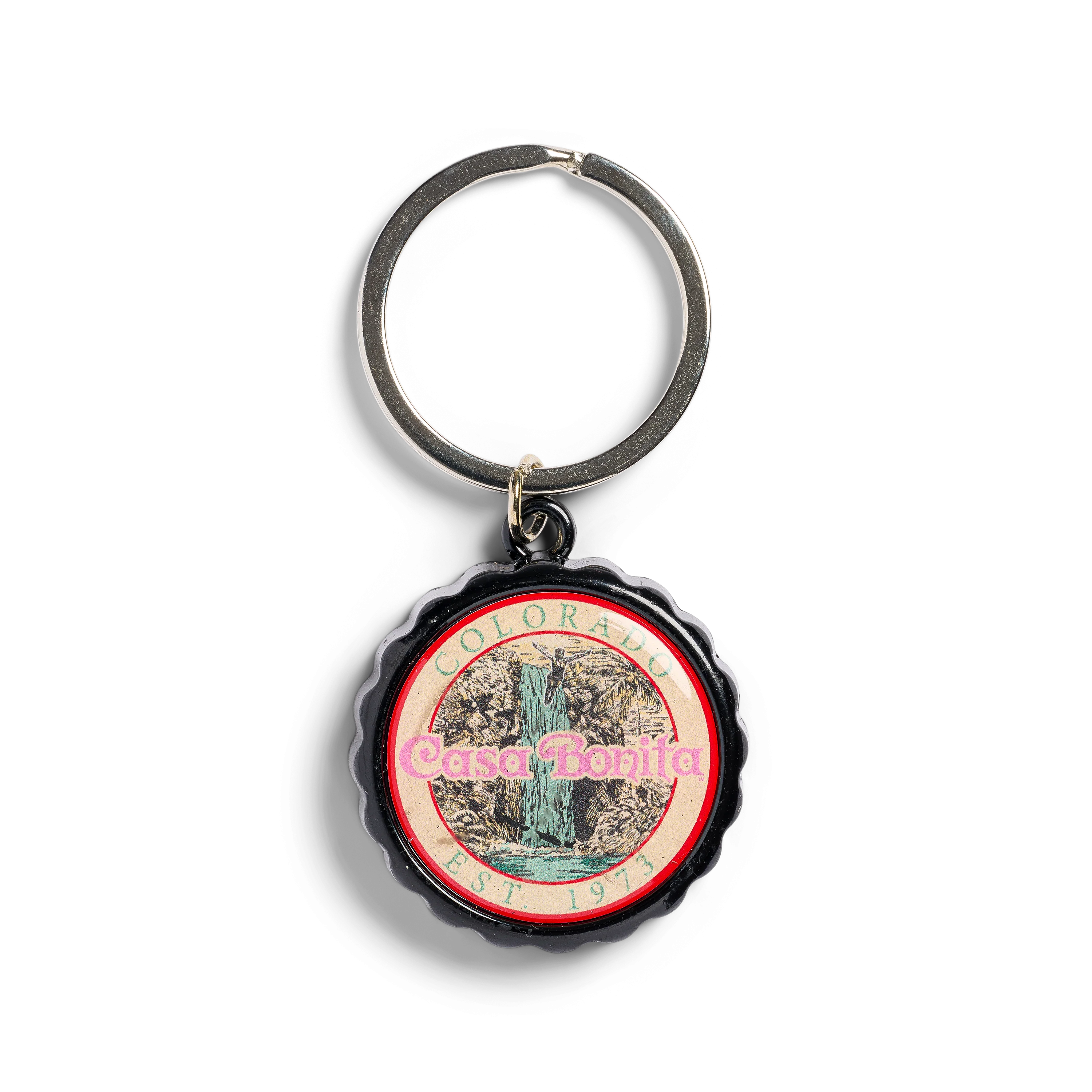 Casa Bonita Vintage Waterfall Bottle Opener Keychain